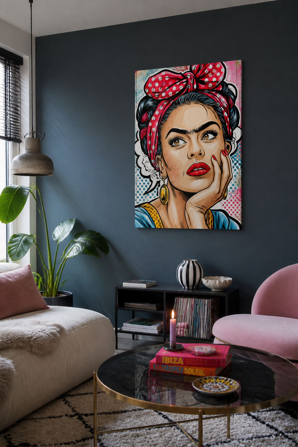Expressieve Vrouw in Popart