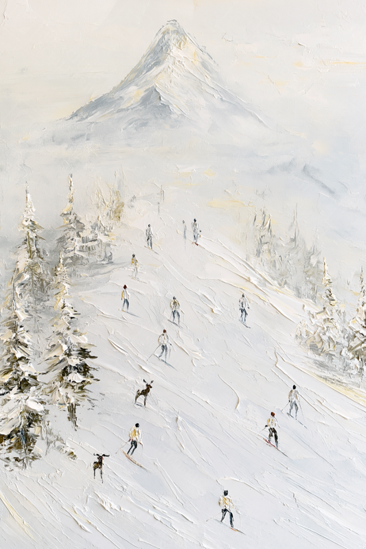 Skiërs in de Sneeuw