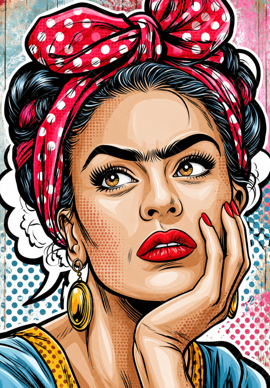 Expressieve Vrouw in Popart