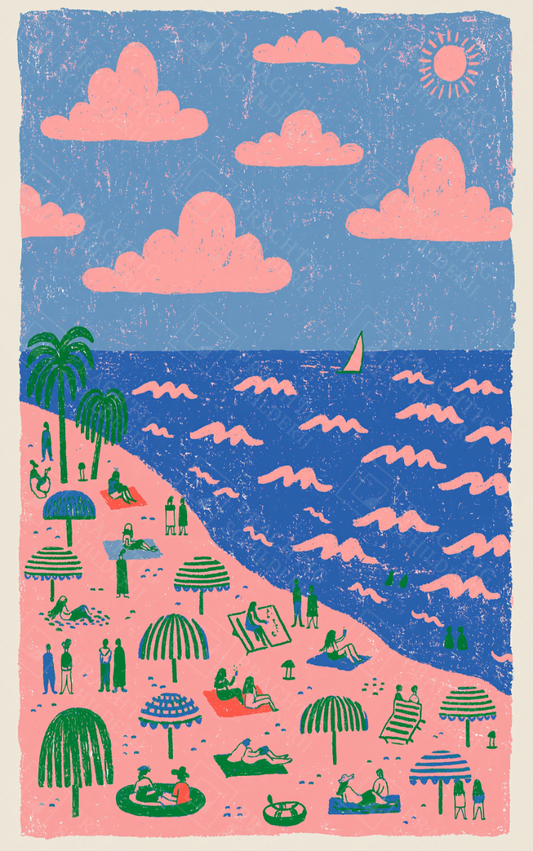 Zomerdag aan het strand
