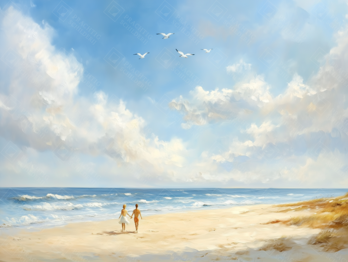Zomers Strandwandeling