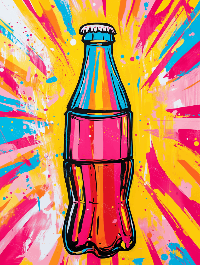Bruisende Fles in Pop Art