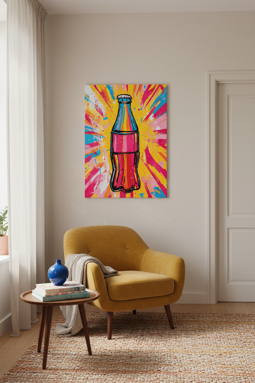 Bruisende Fles in Pop Art