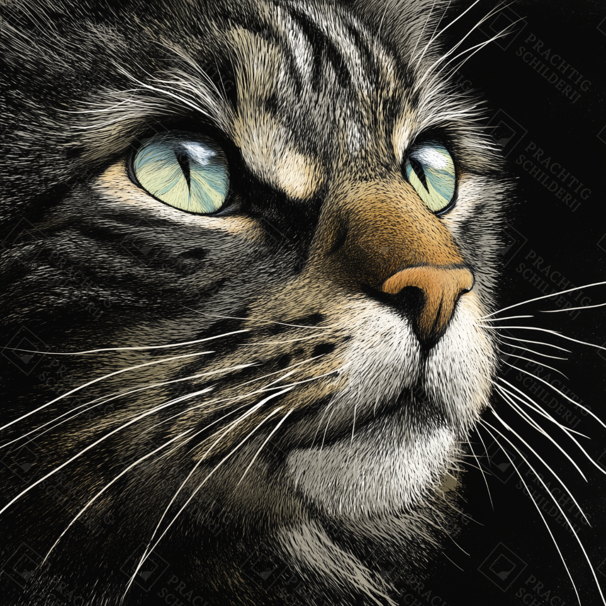 Diep in de ogen van een kat
