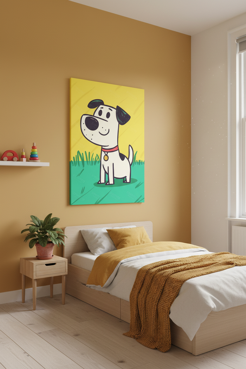 Vrolijke Hond in het Gras