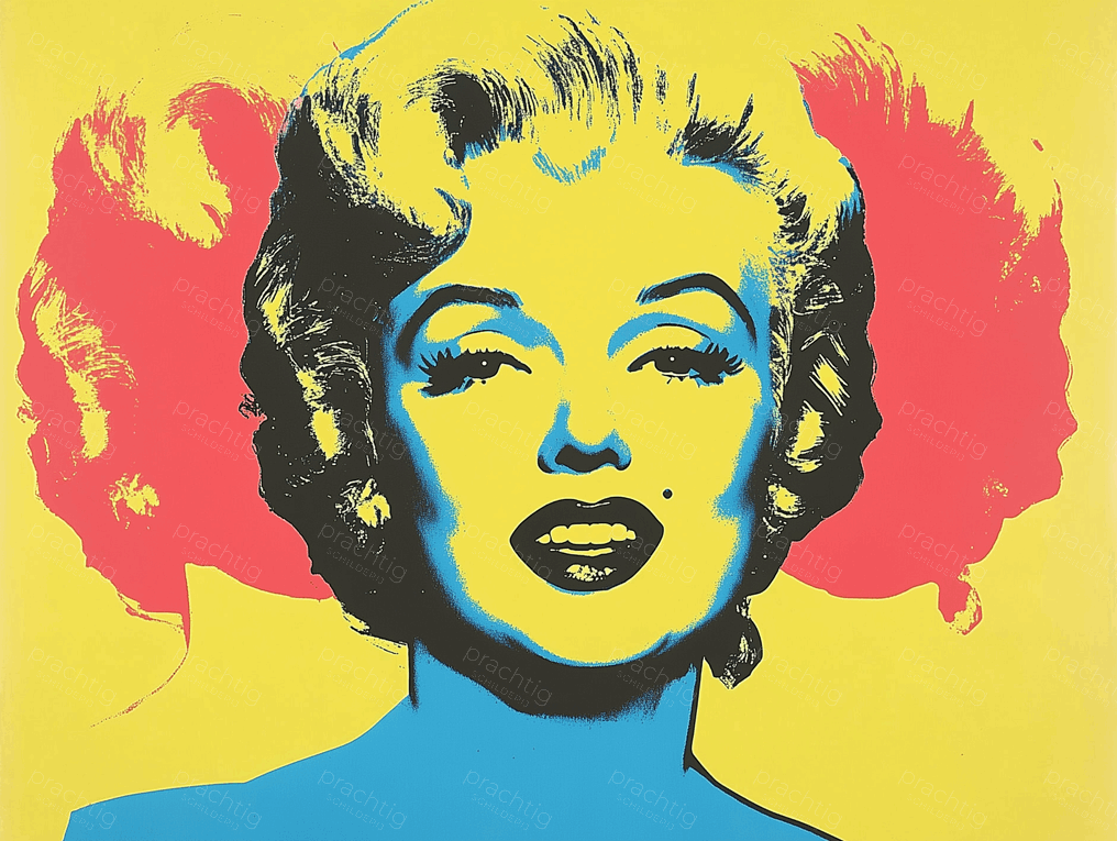 Popart Portret in Felle Kleuren