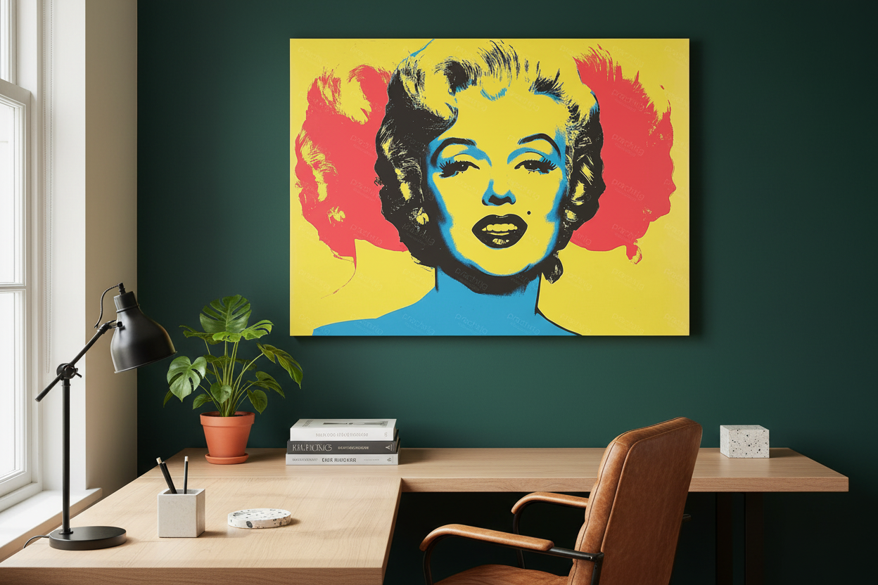 Popart Portret in Felle Kleuren