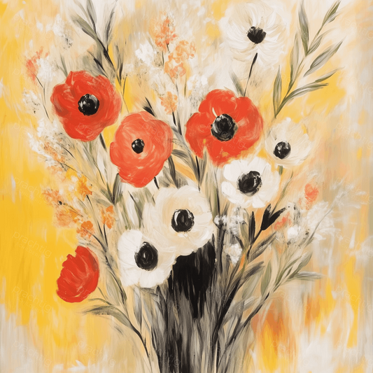 Fleurige bloemenpracht in warme tinten