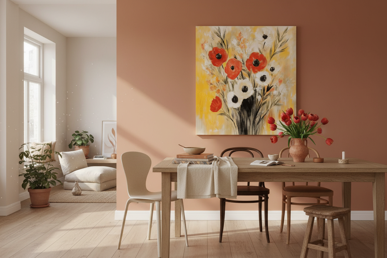 Fleurige bloemenpracht in warme tinten