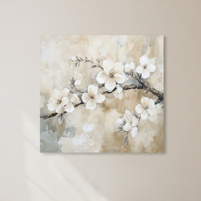 Bloesem in zachte beige tinten
