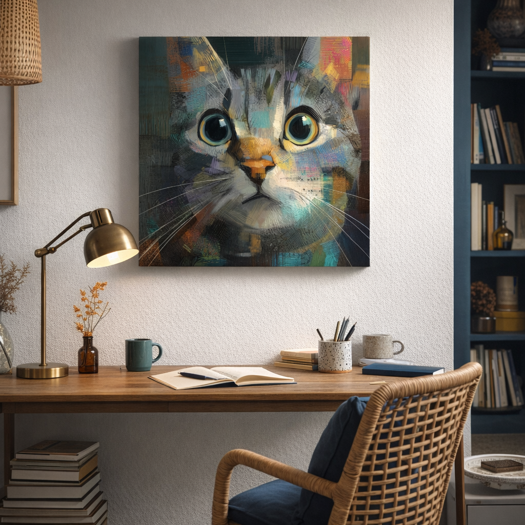 Kleurrijke Kat Portret