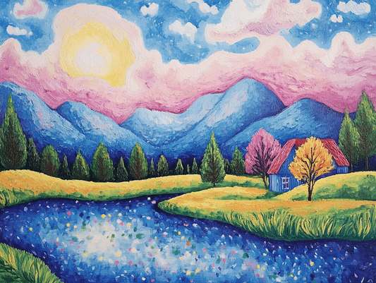 Landschap met Blauwe Bergen