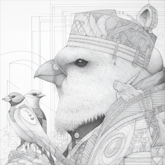 Monochrome Vogelportret