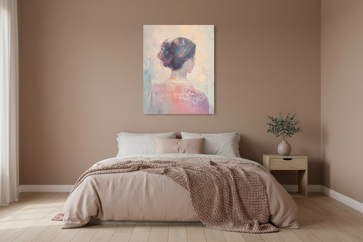 Dromerige Vrouw in Pastel