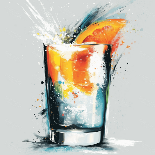 Verfrissend glas met sinaasappel
