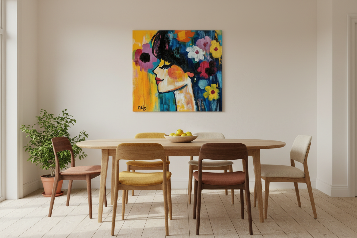 Dame in Bloemenweelde