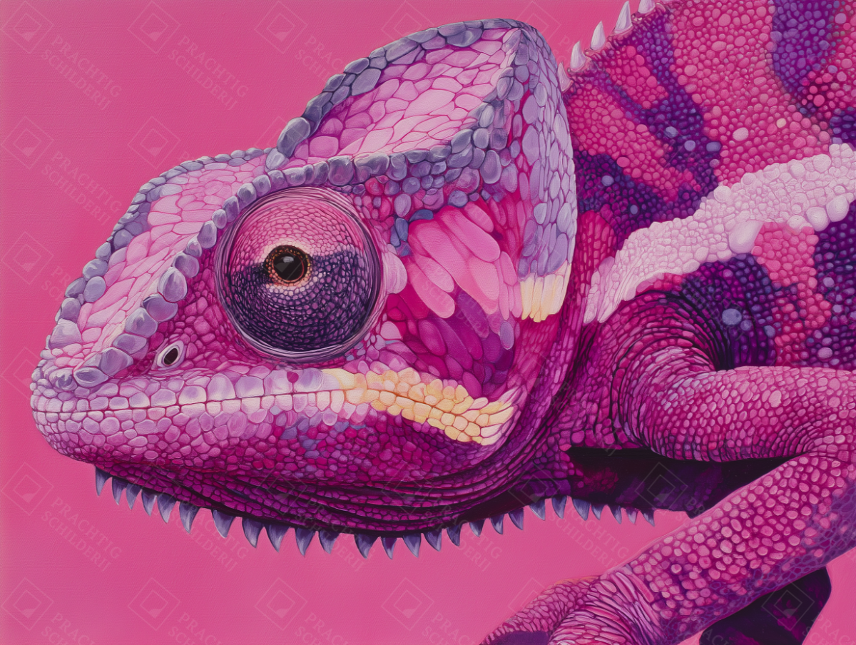 Roze Kameleon Blik