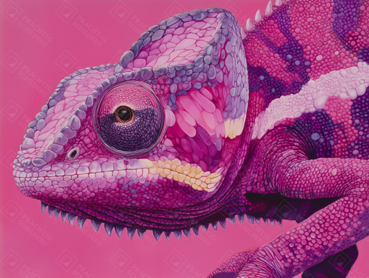 Roze Kameleon Blik
