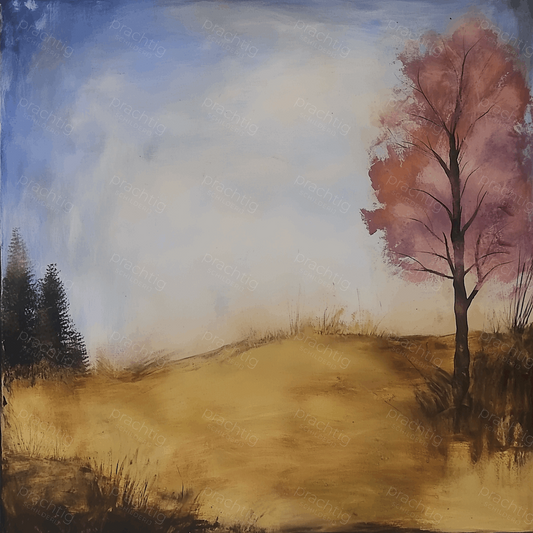 Herfstboom in Open Veld