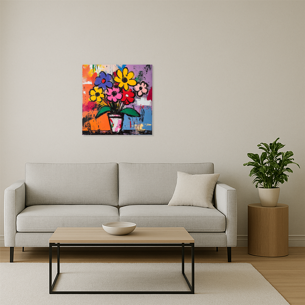 Bloemenexplosie in Vrolijke Kleuren