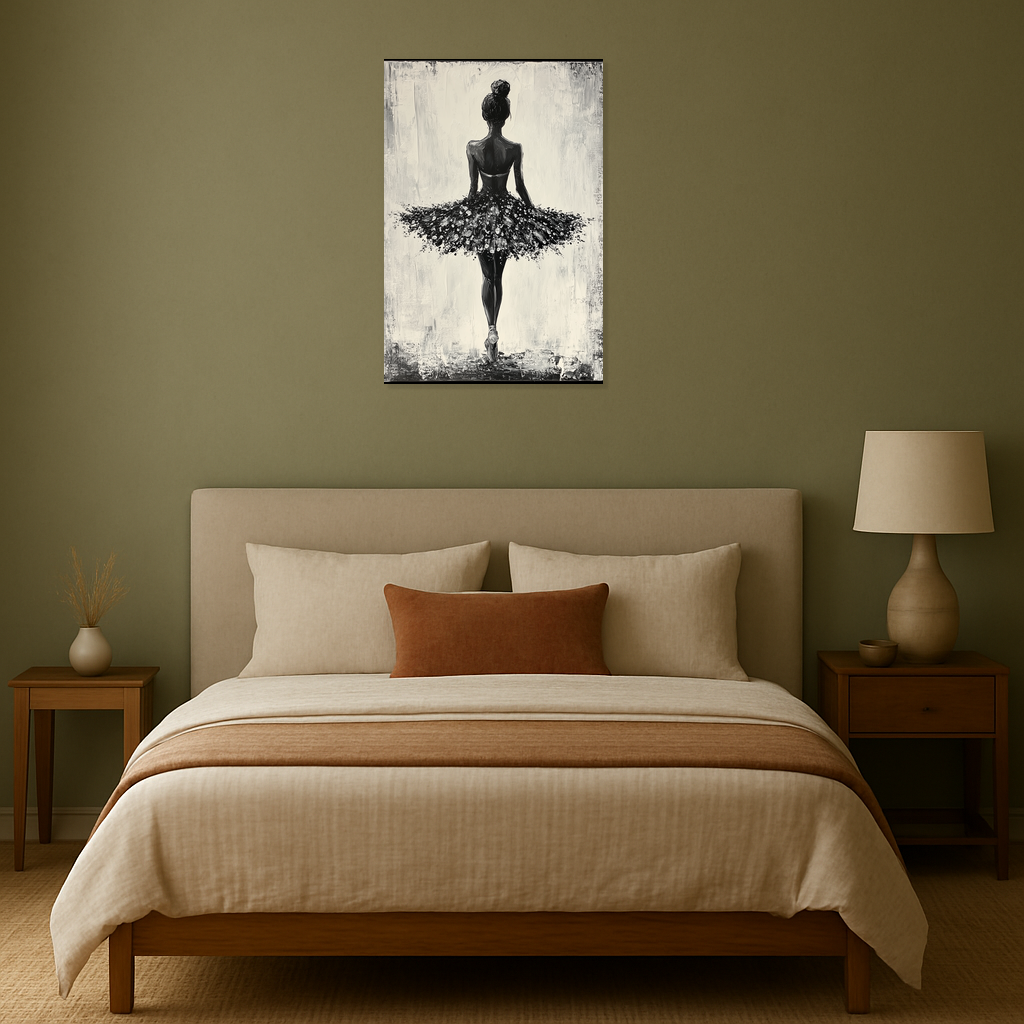 Ballerina in Zwart-Wit Contrast