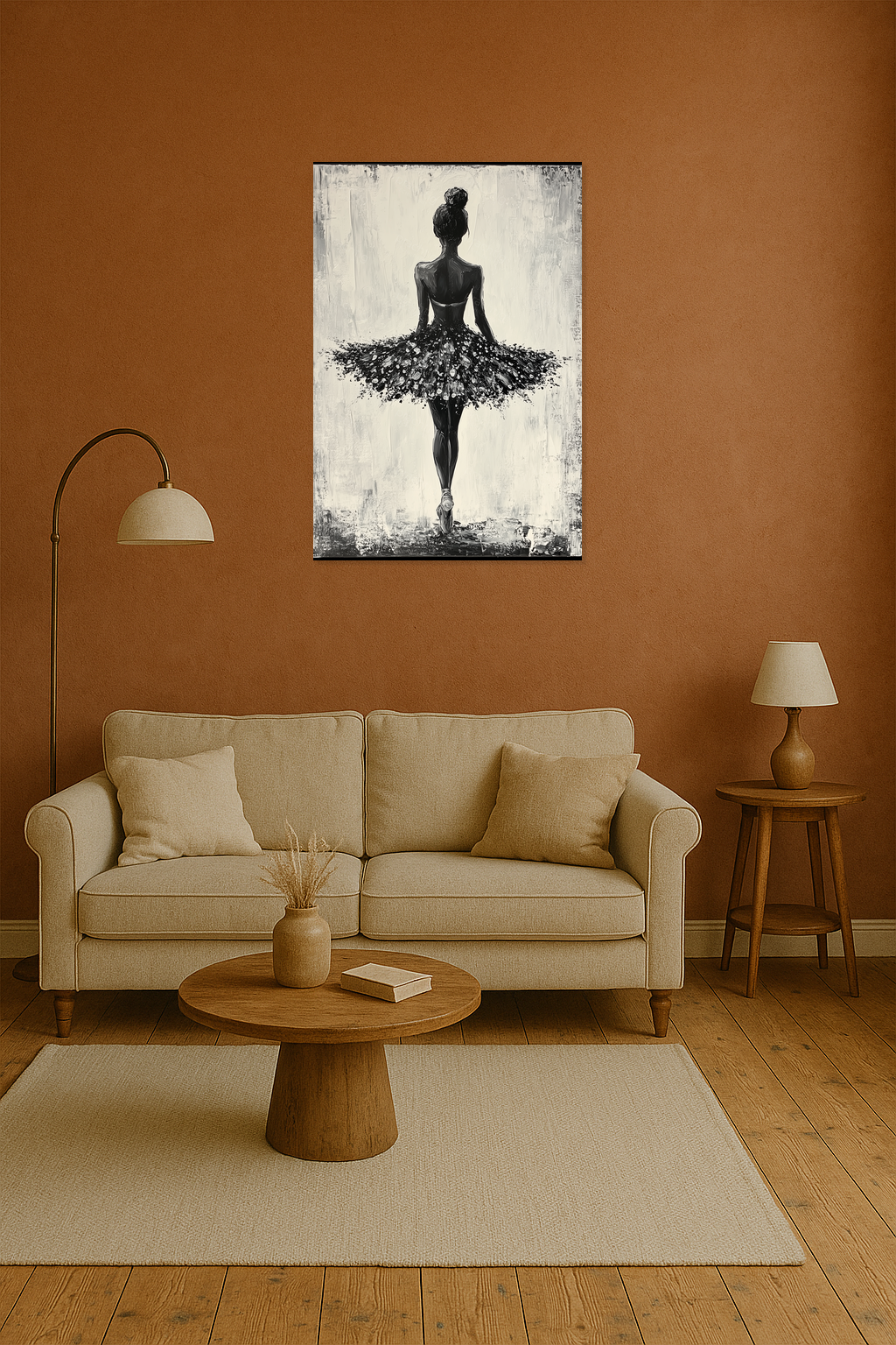Ballerina in Zwart-Wit Contrast
