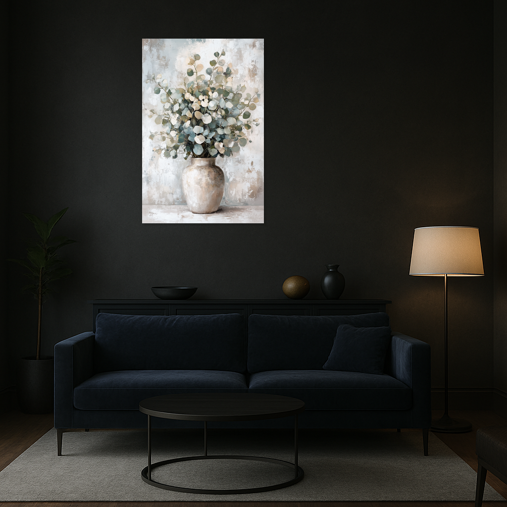 Eucalyptus in rustieke vaas