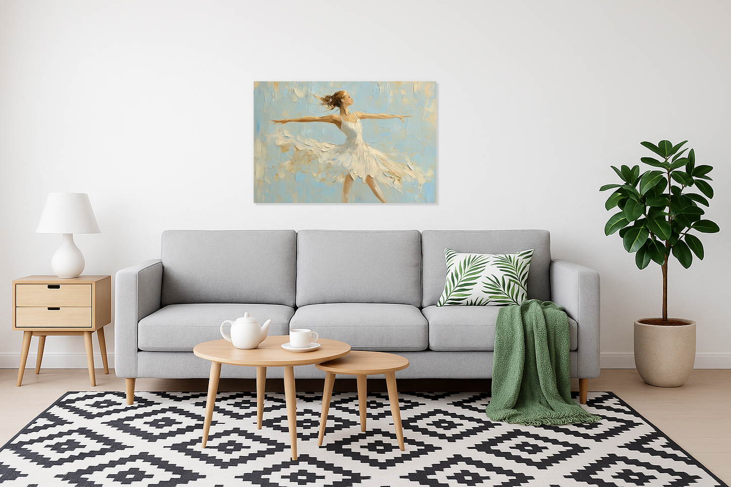 Dansende ballerina in beweging