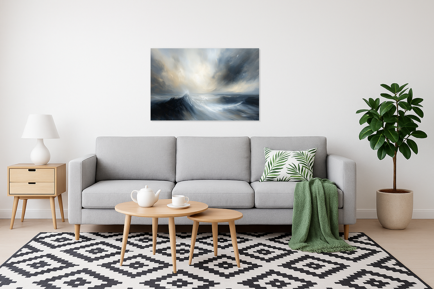 Dramatische Zee in Stormlicht