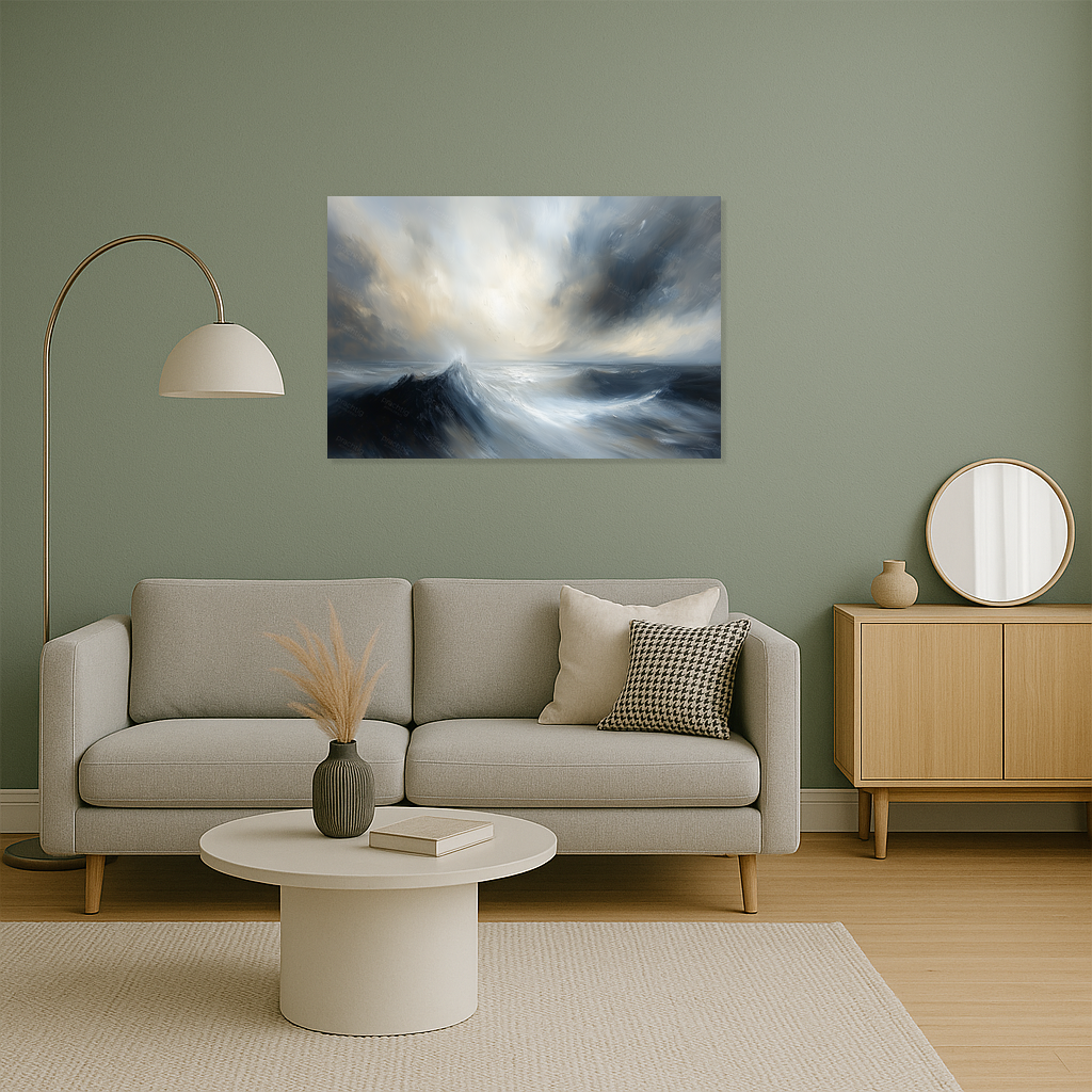 Dramatische Zee in Stormlicht