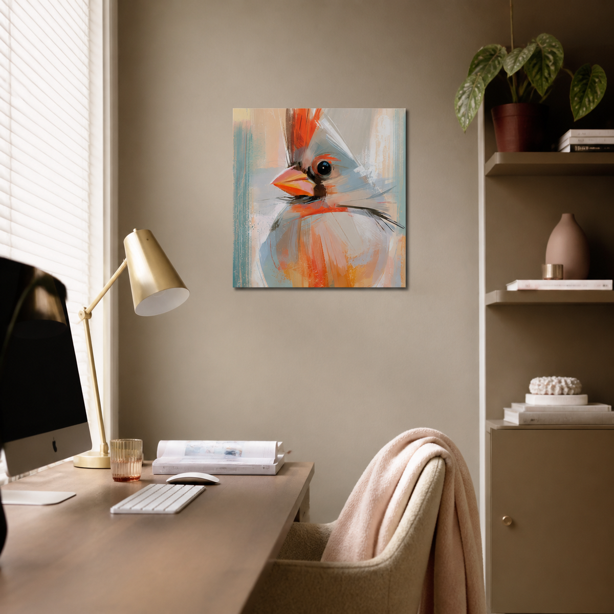 Vrolijke vogel in kleur