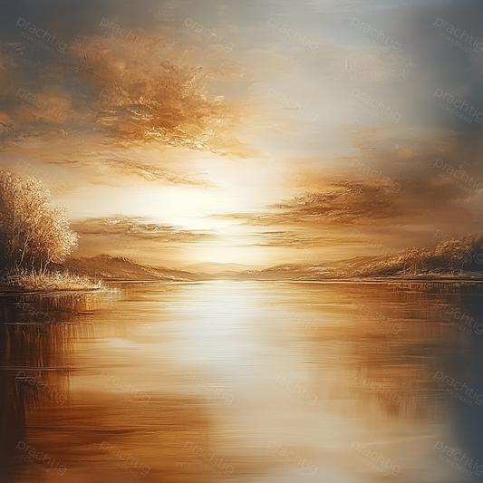 Gouden Zonsopgang Over Rustig Meer