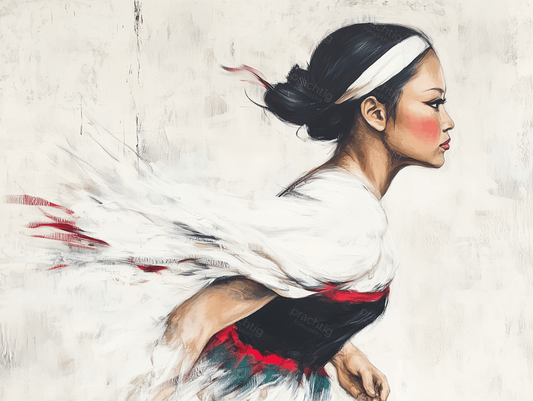 Vastberaden Ballerina in Beweging
