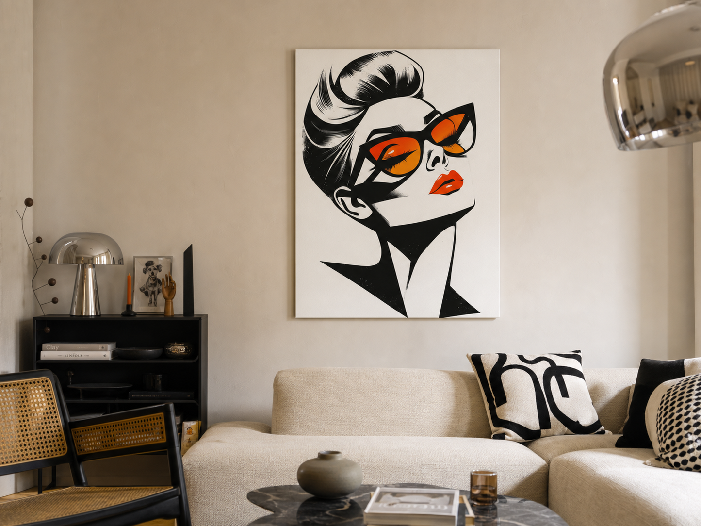 Retro Chic Vrouwelijk Portret