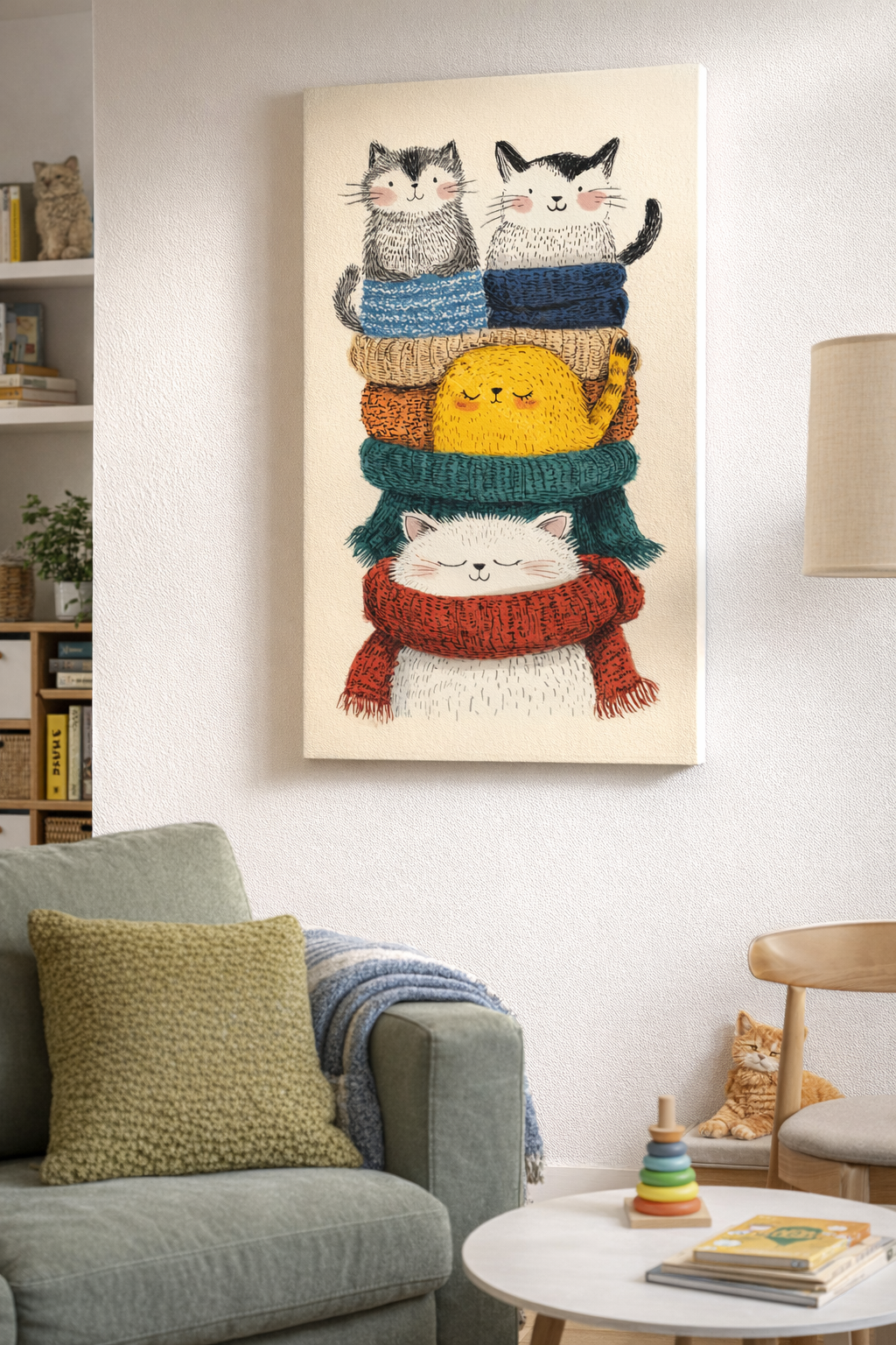 Knusse Katten in Warme Kleuren