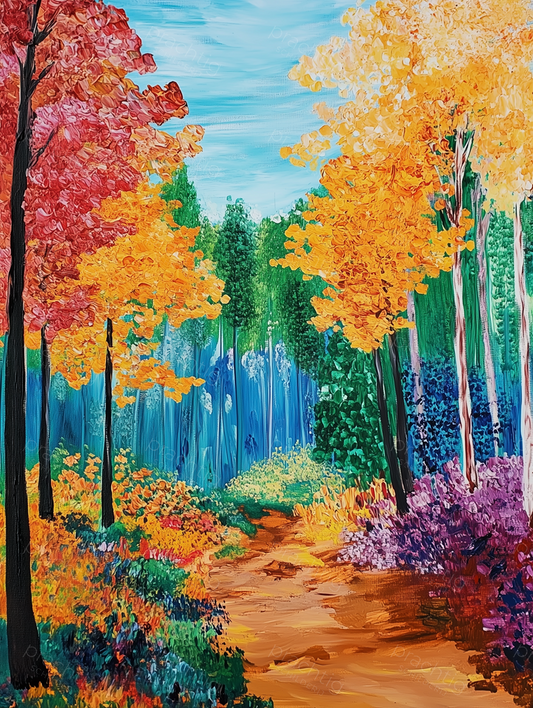 Herfstpad door Kleurrijk Bos