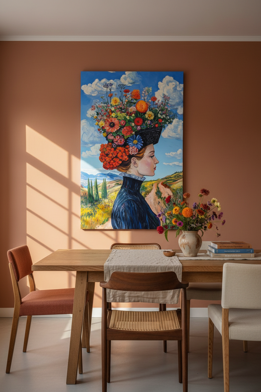 Bloemenhoed in Zomers Landschap