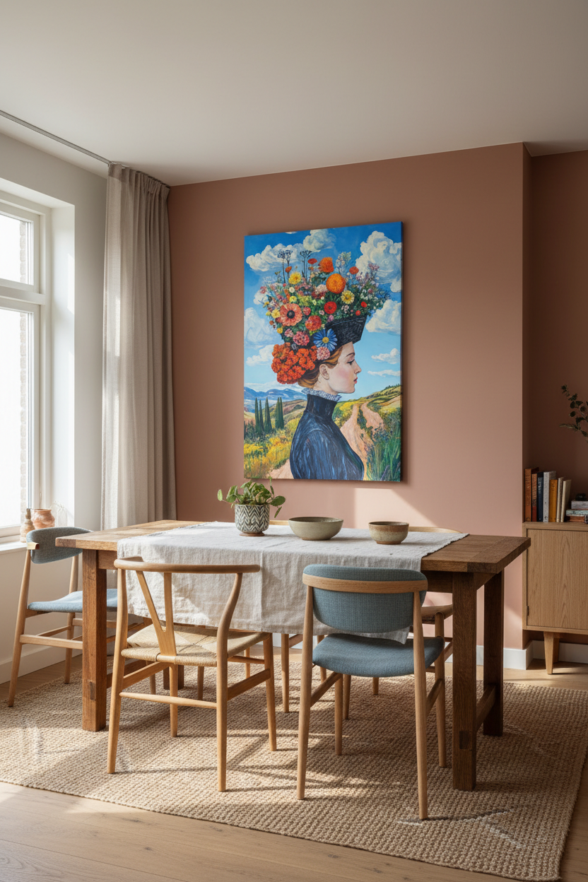 Bloemenhoed in Zomers Landschap