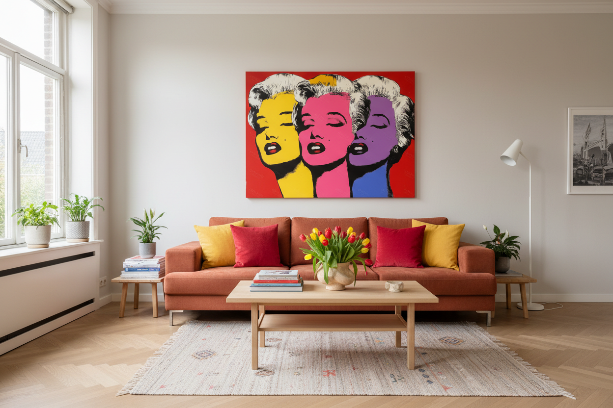 Drievoudige Pop Art Portret