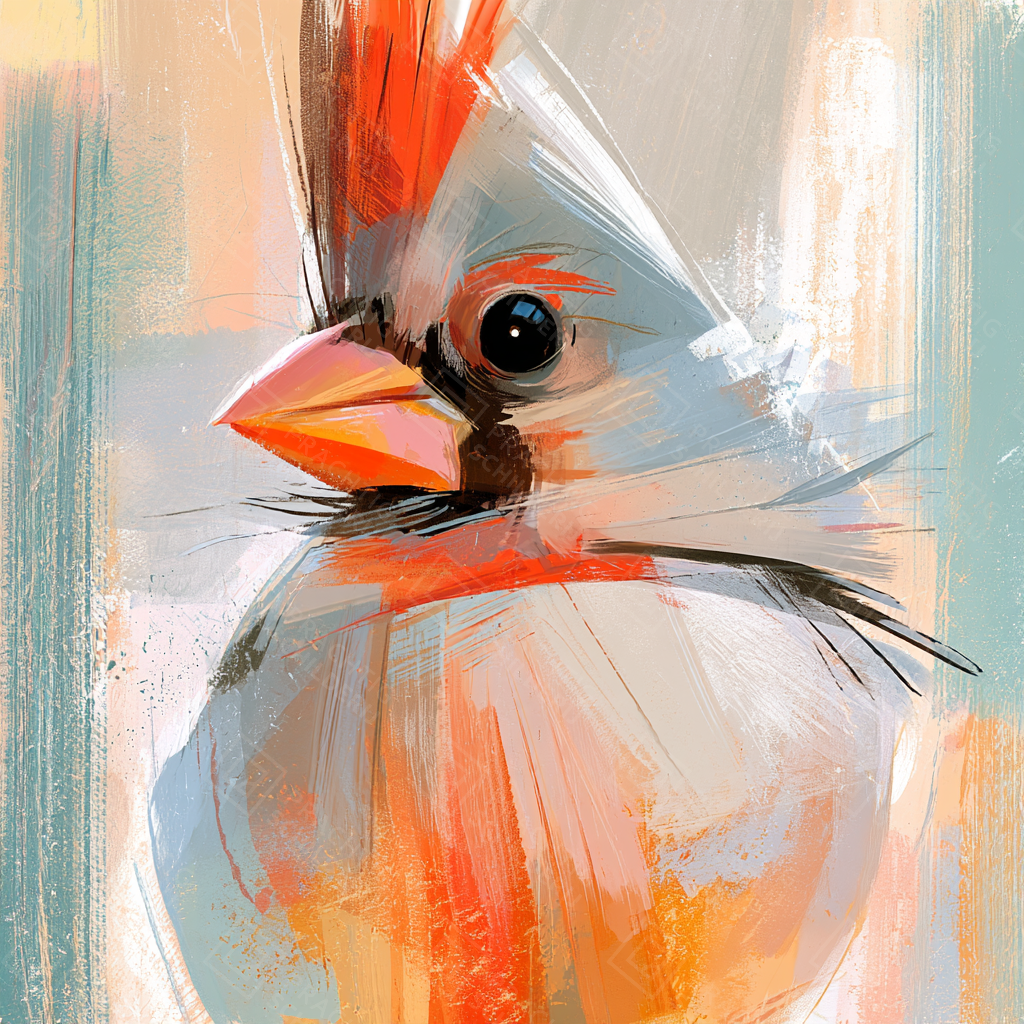 Vrolijke vogel in kleur