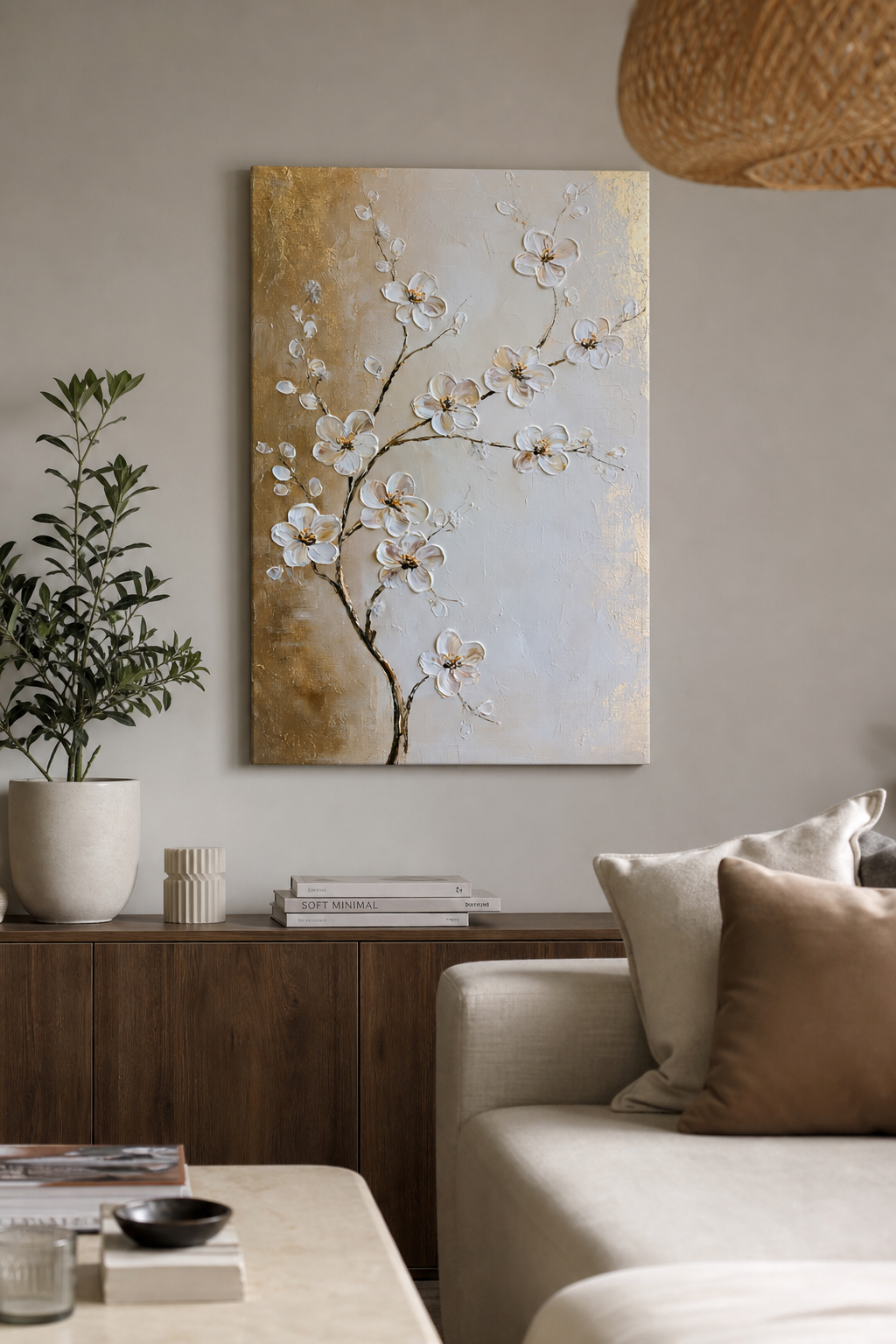 Bloesems in Beige