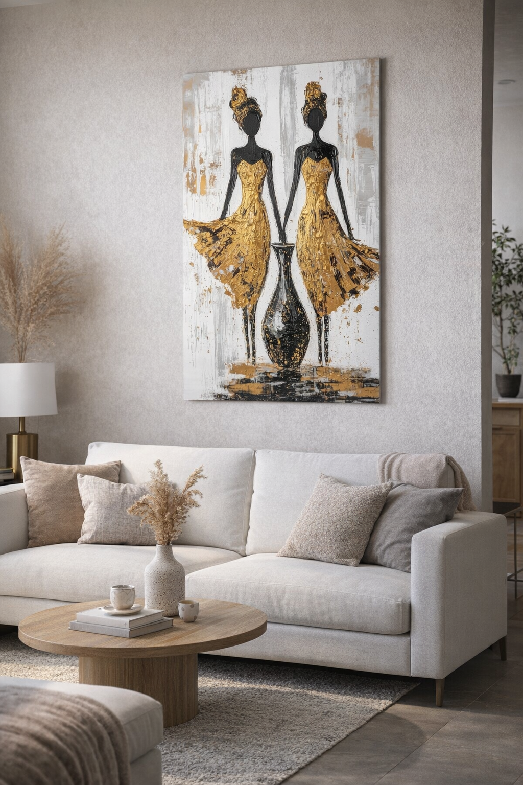 Dansende Vormen in Goud