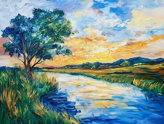 Zonsondergang aan de Rivier