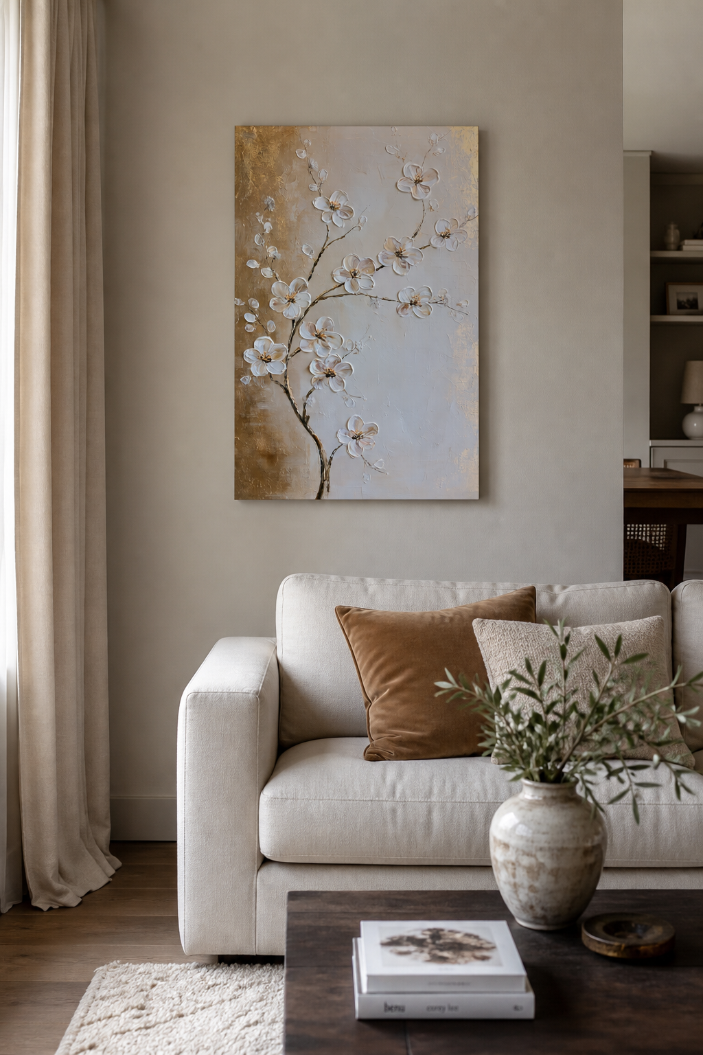 Bloesems in Beige