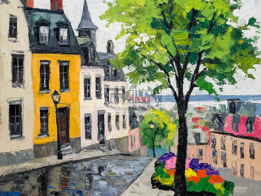 Straat in Zomerse Kleuren