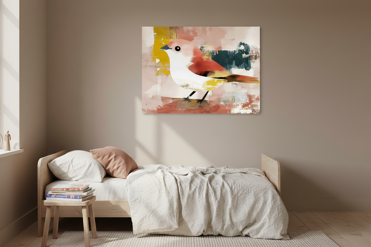 Vogel in warme kleuren