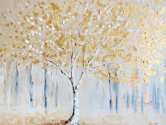 Gouden Boom in Herfstbos