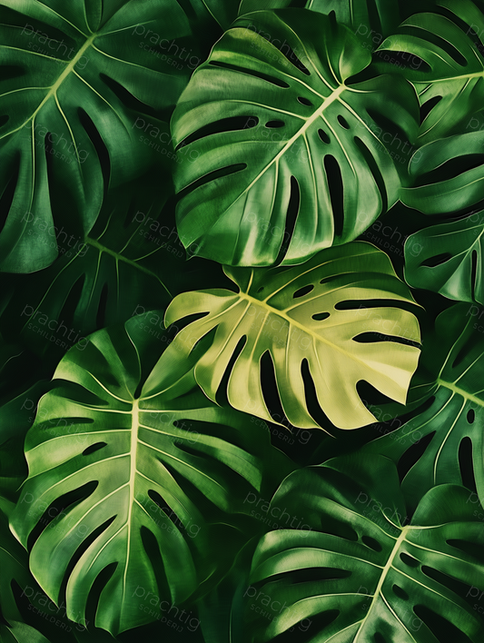 Groene Monstera bladeren