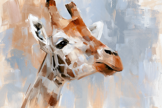 Giraffe in penseelstreken