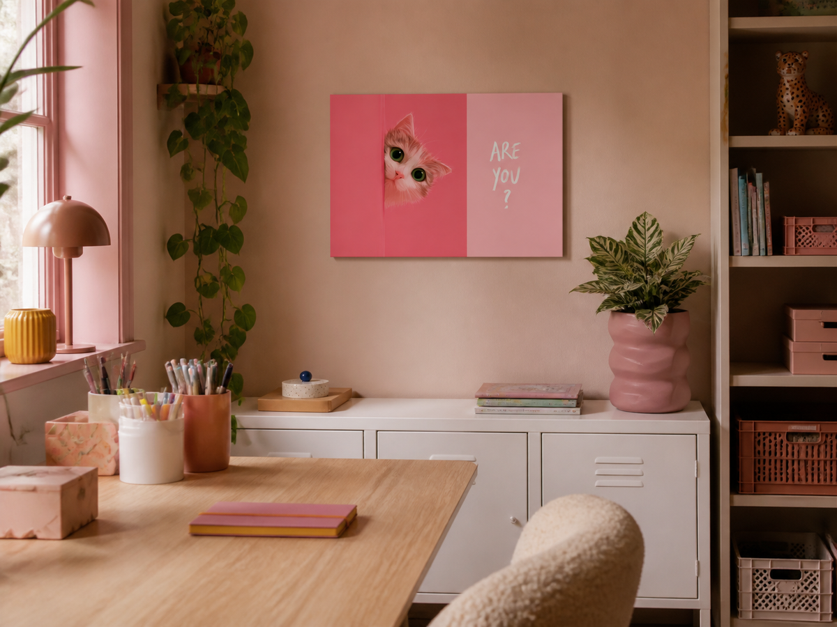 Kattige Blik in Roze